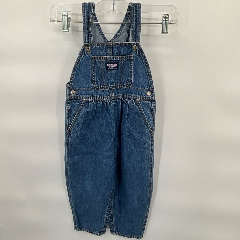OshKosh Bgosh Baby Denim Overalls 36‎ Months Adjustable Straps Blue Pockets